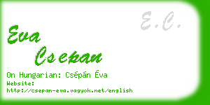 eva csepan business card