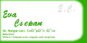 eva csepan business card